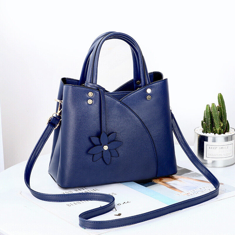 Womens Ladies PU Leather Handbag Shoulder Purse Messenger Satchel Crossbody Tote