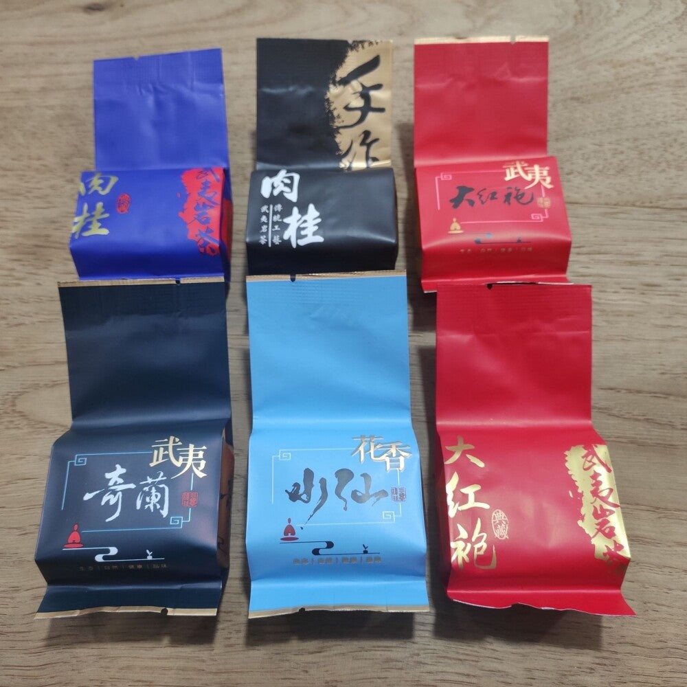 6 Small Bags/box Tea Samples Da Hong Pao Tea Wuyi Cinnamon Loose Tea On Sales