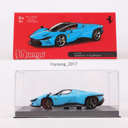 1:43 Ferrari Daytona sp3 2021 Model Car Diecast Metal Collectible Vehicle Blue