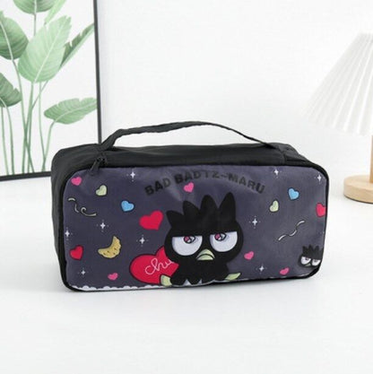 Cartoon Portable Women's Underwear Storage Bag Travel Cosmetics Storage