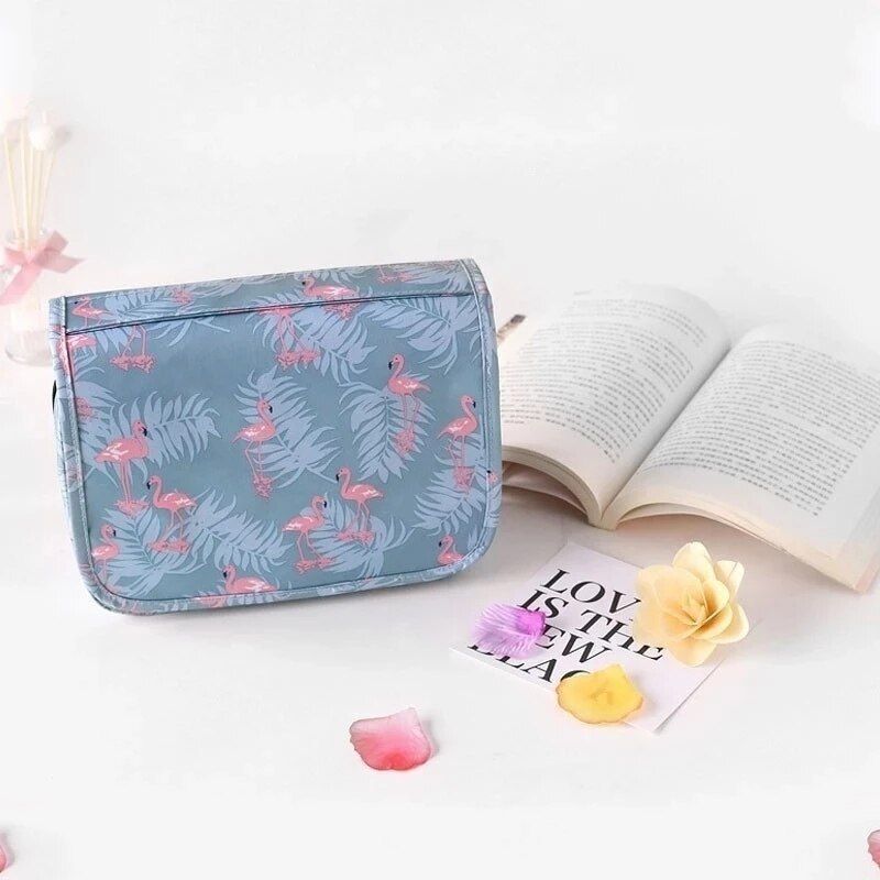 Solid Makeup Bag Toiletries Organizer Traveling Kit Cosmetic Purse 18.5*24*9.5CM