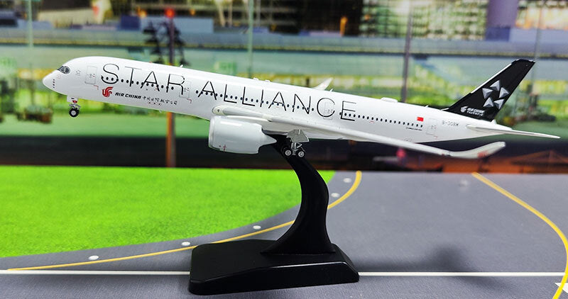1:400 Aviation AIR CHINA STAR ALLIANCE AIRBUS A350-900 Airplane Diecast Model