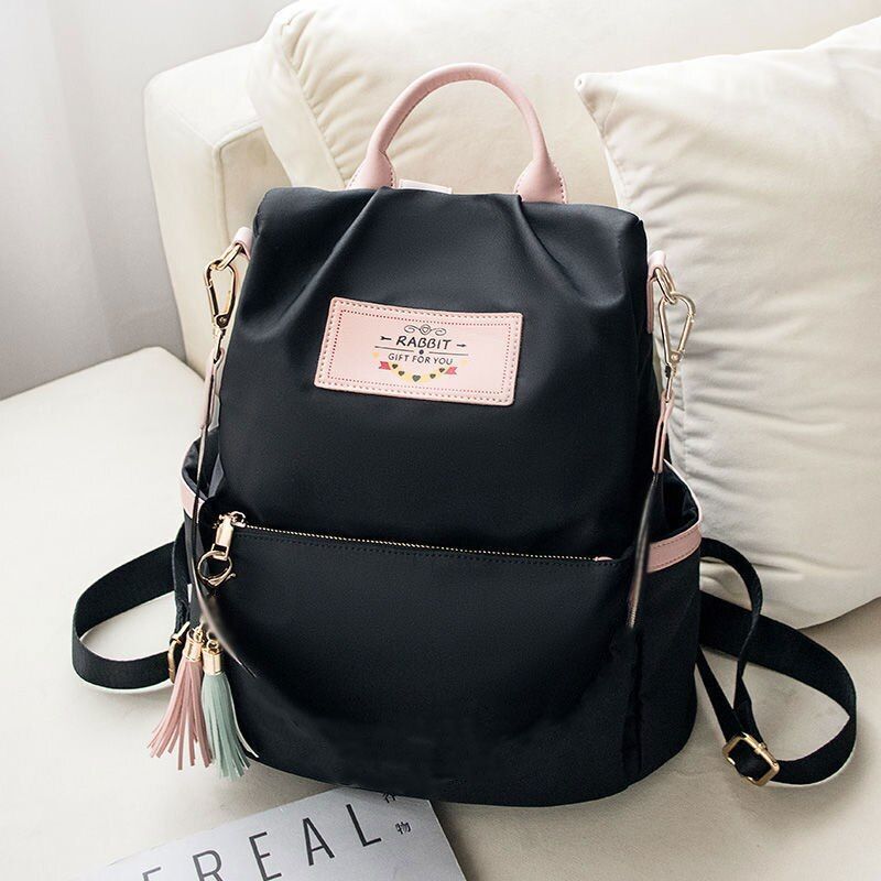 Women Backpack Canvas Teenage Bags Candy Color School Bag Outdoor Travel College