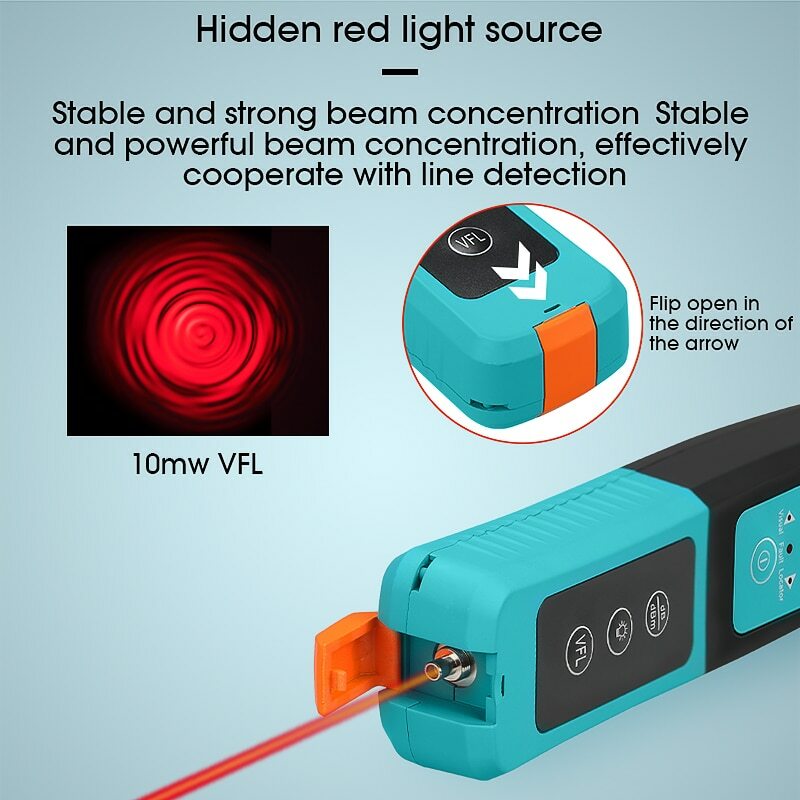 AUA-40 Fiber Optic Identifier Live 10mw Visual Fault Locator 800-1700nm SM MM