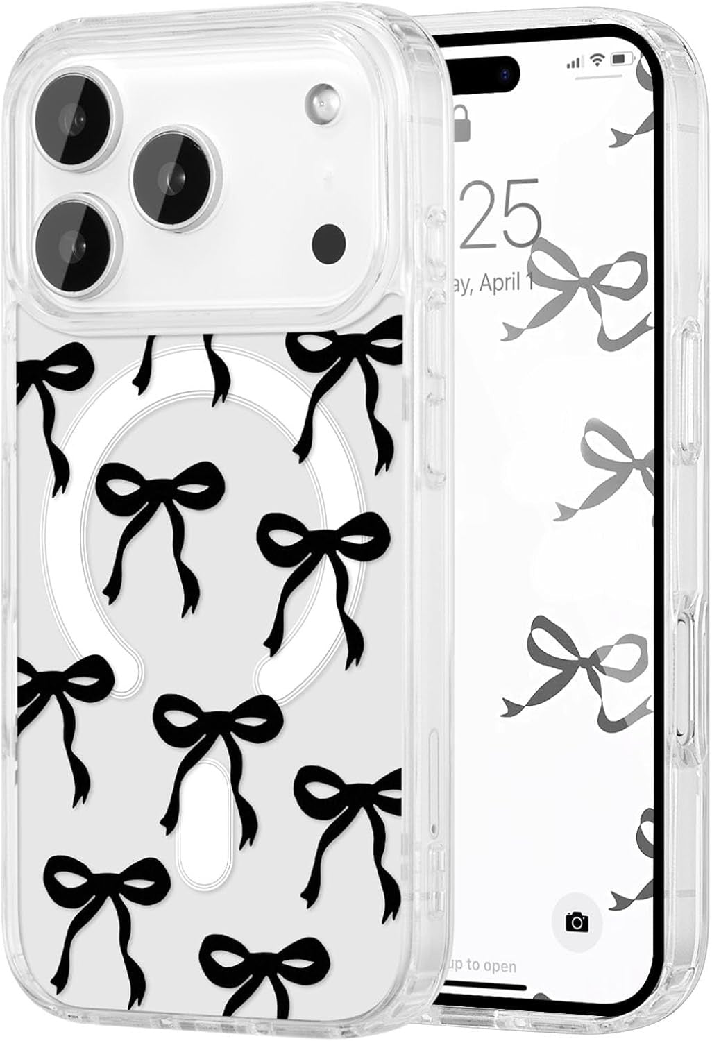 Magnetic for Iphone 17 Pro Max Case, Bow Case Compatible with Magsafe, Wireless