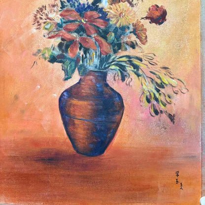 Chinese Hand Painted Canvas Oil Painting Flowers&plants By Chang Yu 常玉 30246