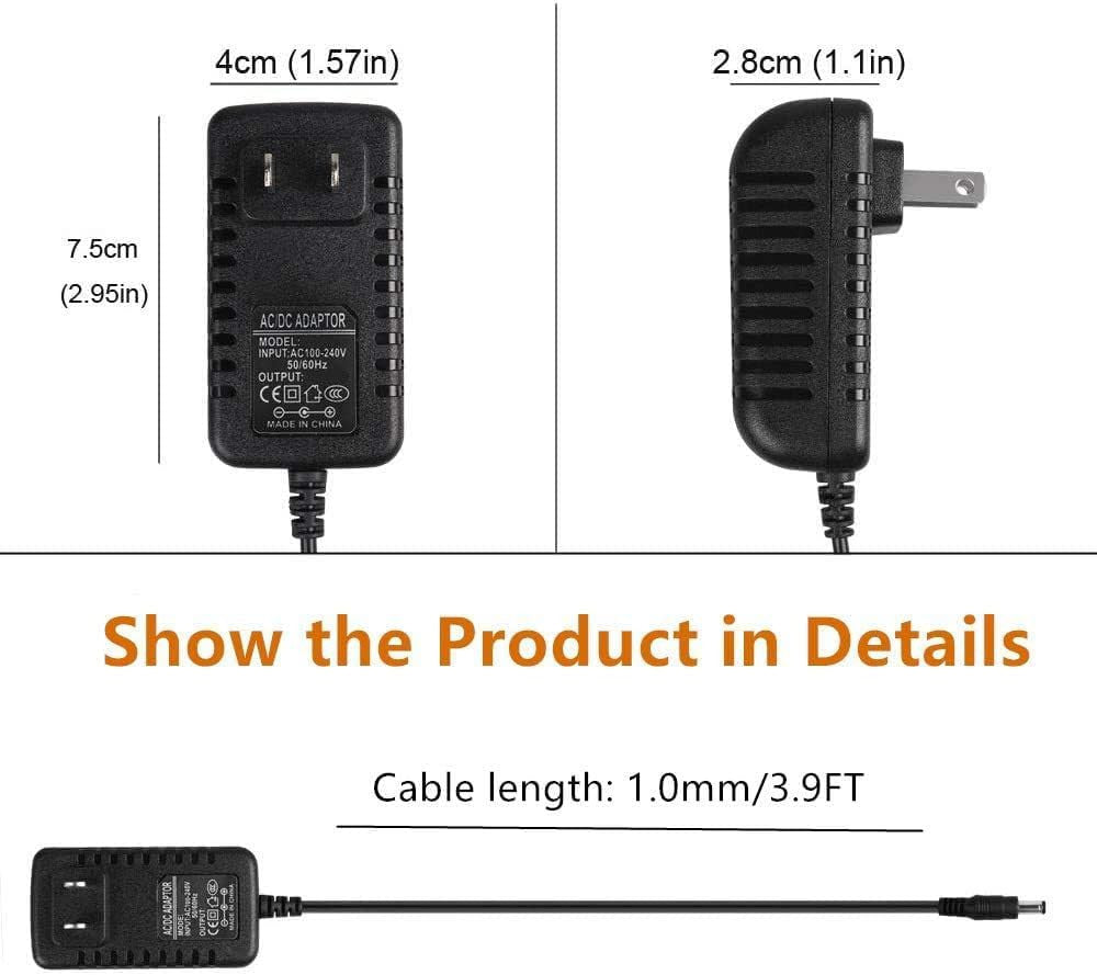AC 100-240V to DC 12V 2A Power Supply Adapter Heavy-Duty LED Light Strip 24W SMD