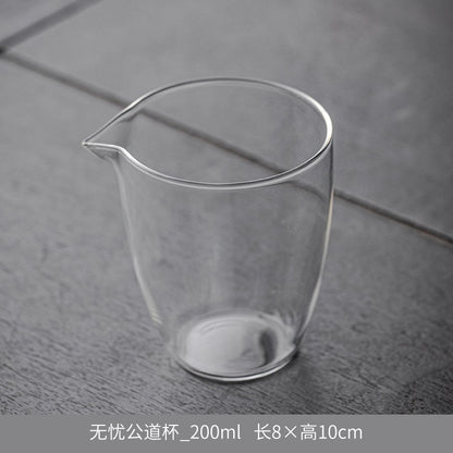 1pc Glass Fair Cup Thickening Tea Set Handmade Single Tea Cup