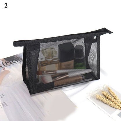 Mesh Cosmetic Bag Travel Zipper Makeup Bags Transparent Organizer Storage Pouch