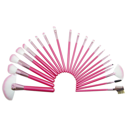 22 Piece Professional Cosmetic Makeup Pink Brush Set with Pink Bag