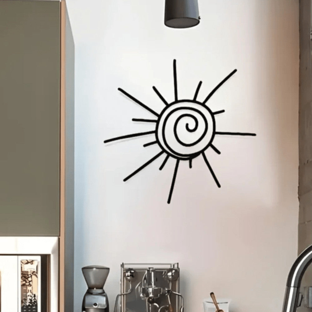 CIFbuy Large Metal Sun Wall Art Transverse Outdoor Beachy Home Decor
