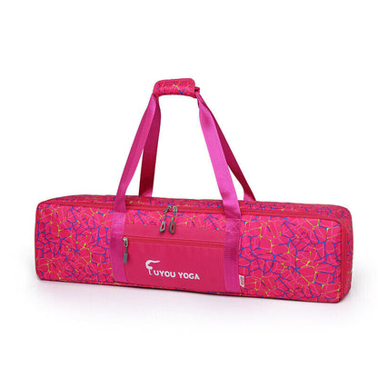 Waterproof Print Yoga Mat Storage Bag Portable Handbag Fitness Shoulder Bags