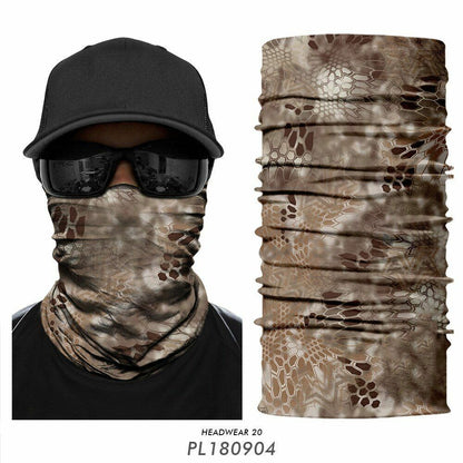 Mask Bandana Hunting Facemask Headband Camo Neck Gaiter Buff Scarf Tube Outdoors