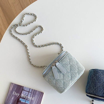 Crossbody Bags Women Lingge Chains Shoulder Bag Box Bag Coins Handbags