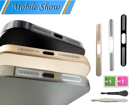 For Iphone 17 Pro Max Speaker Dust Cover anti Dust Proof - 8PCS, (Slivery, Iphon