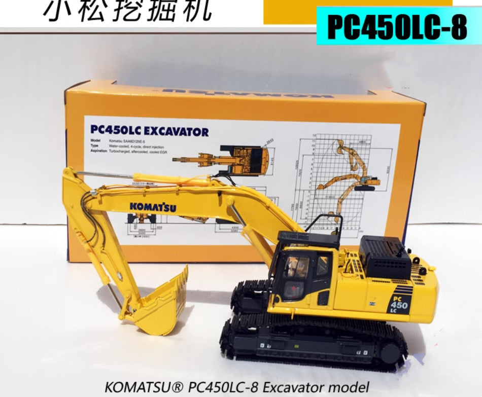 1:50 24CM PC450LC-8 Excavator Construction Machine Equipment Diecast Model