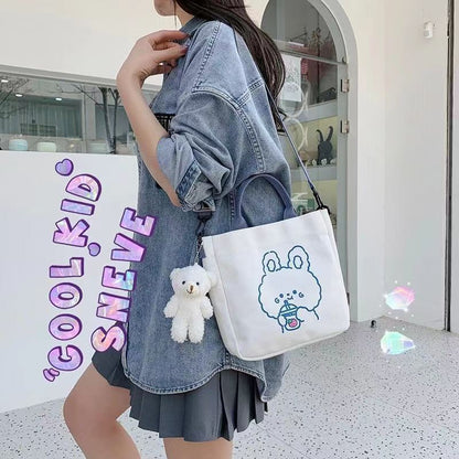 One Strap Shoulder Canvas Bag Fashion Student Backpack Pouch Tote Purse Leisure