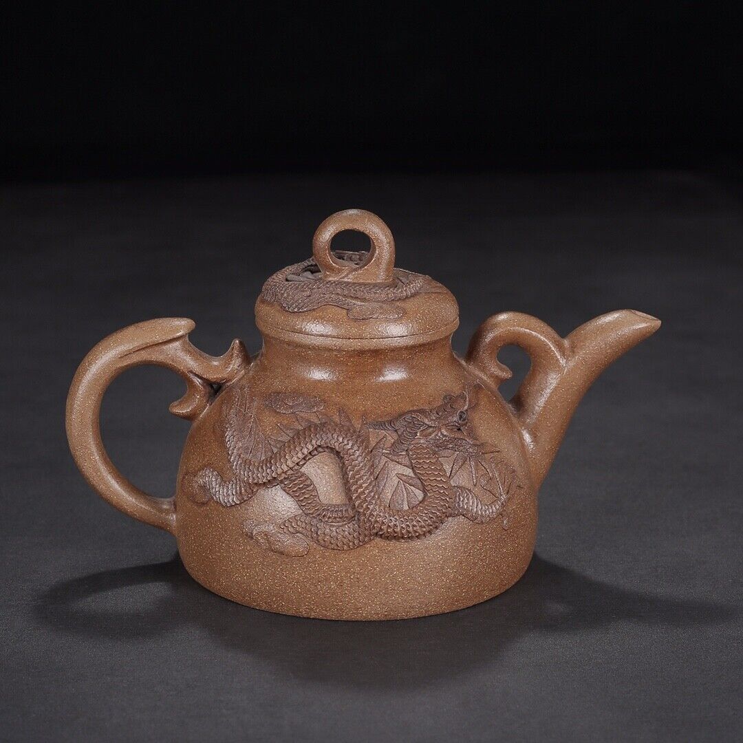 Chinese Yixing Zisha Clay Handmade Exquisite Teapot （龙行天下 底款：时大彬）