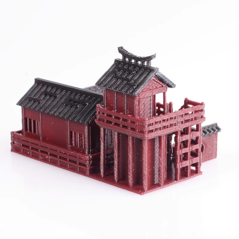 Chinese Ancient Building Tea House Model Scene Plastic Aquarium Bonsai Toys