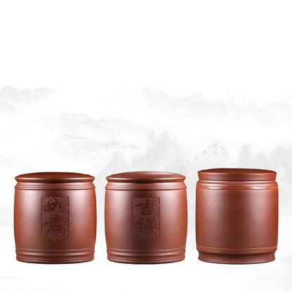 7 Layers Tea Cainster With Lid Real Yixing Zisha Jar For Pu'er Tea Cake Sealed