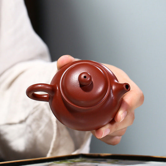 3.8" Chinese Yixing Zisha Pottery Clovershrub Clay 100ML Kung Fu Teapot 小品容天