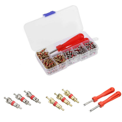 242PCS Car A/C Air Conditioning R134a Valve Core Assortment Remover Tool Kit H
