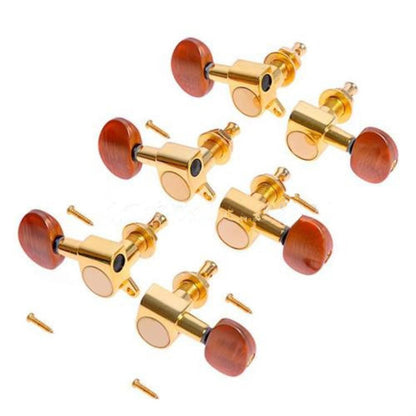 Acoustic Guitar String Enclosed Tuning Pegs Tuners Keys Machine Heads Gold 3L3R