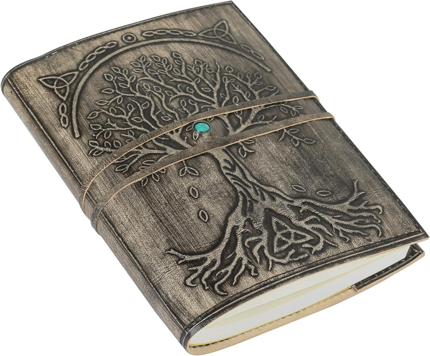 Hand Crafted Leather Journal Tree of Life Handmade Writing Notebook Diary Gift