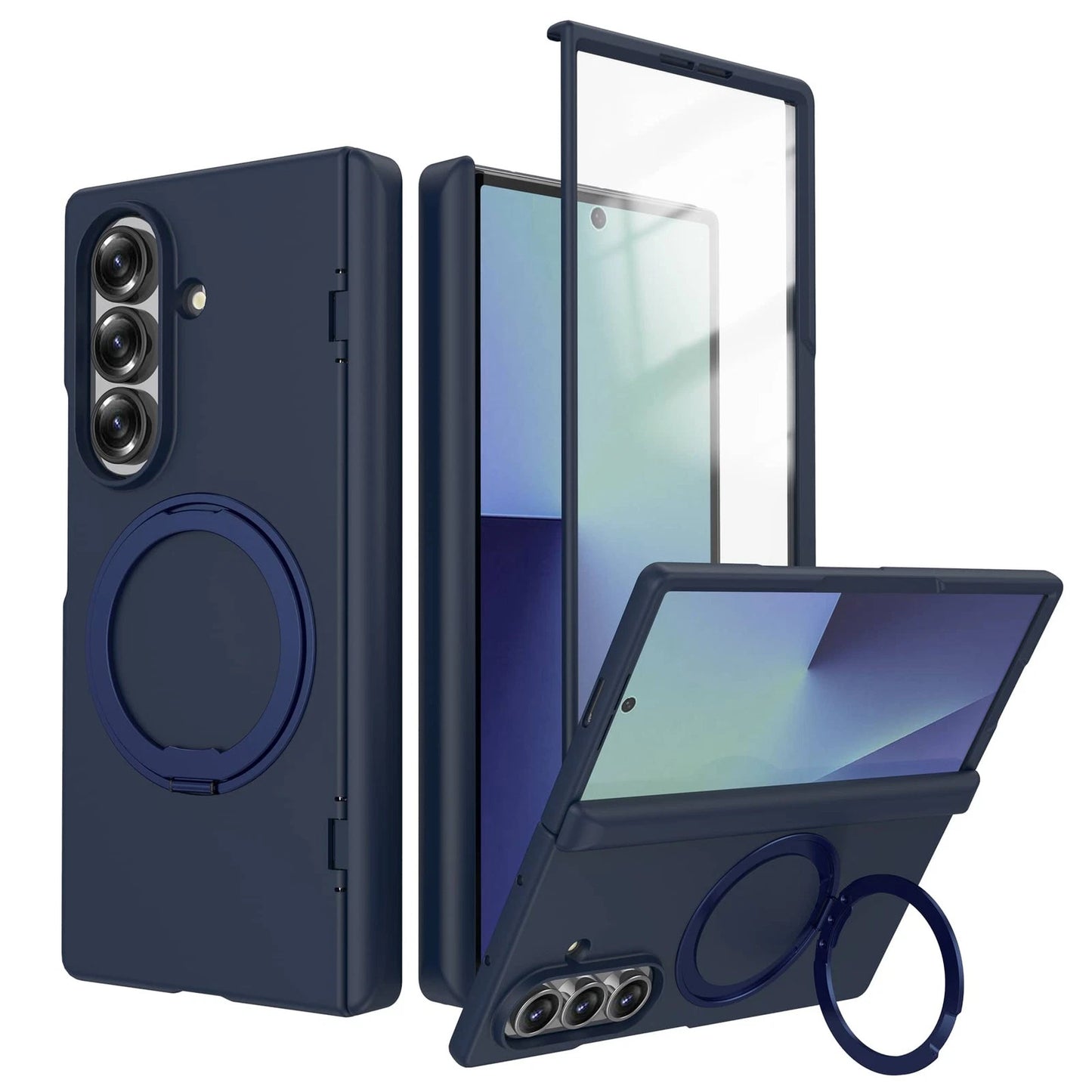 For Samsung Galaxy Z Fold 7 Magnetic Case 360 Kickstand & Ring Holder Shockproof