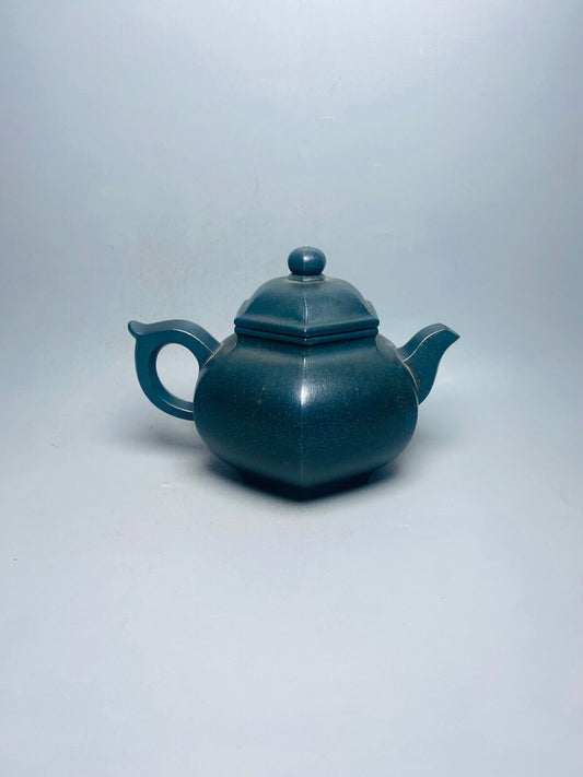 Chinese Yixing Zisha Clay Handmade Exquisite Teapot （六方 底款：王石耕）