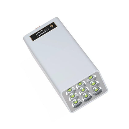 White Detachable Battery Case LCD Display Power Bank Shell Charger Box A