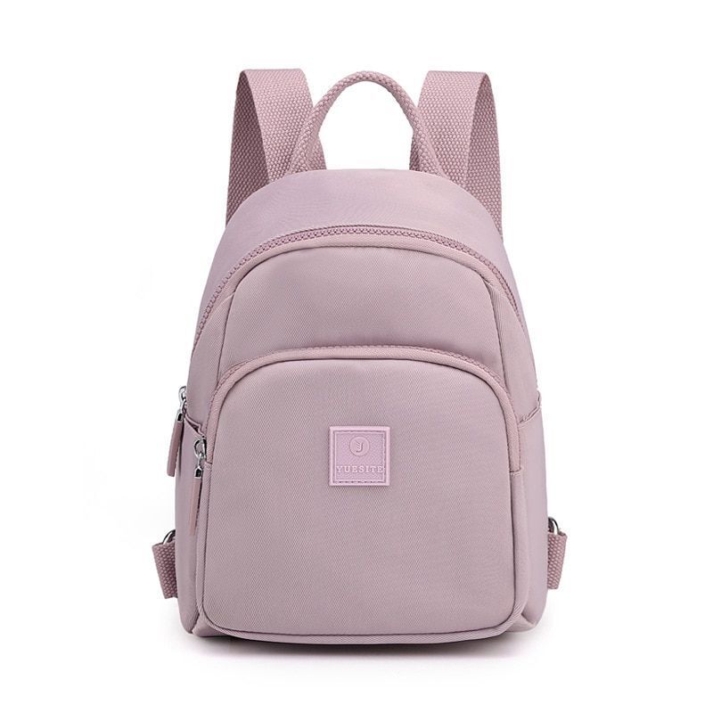 Waterproof Nylon Cloth Backpack Small School Bags School Travel Polyester Zipper