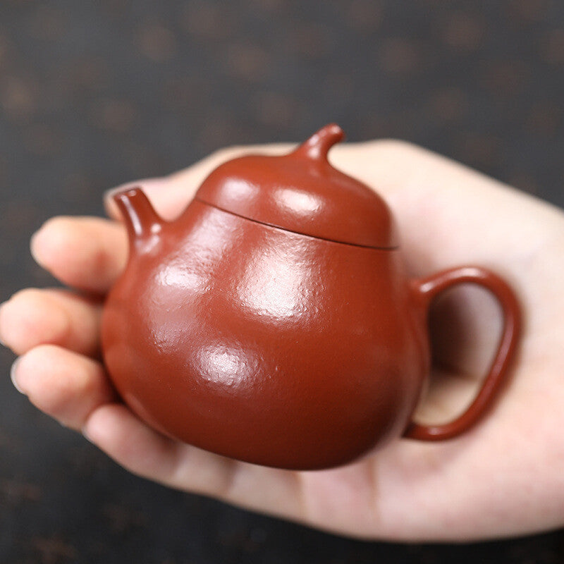 80ml Chinese Kungfu Tea Pot Real Yixing Zisha Zhu Clay With Certificate Handmade