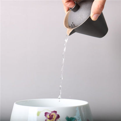 Black Coarse Pottery Hand Grasp Household Retro Creative Kung Fu Tea Set