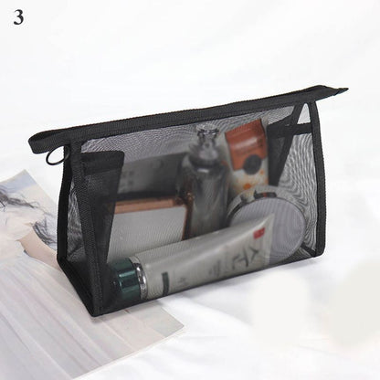Mesh Cosmetic Bag Travel Zipper Makeup Bags Transparent Organizer Storage Pouch