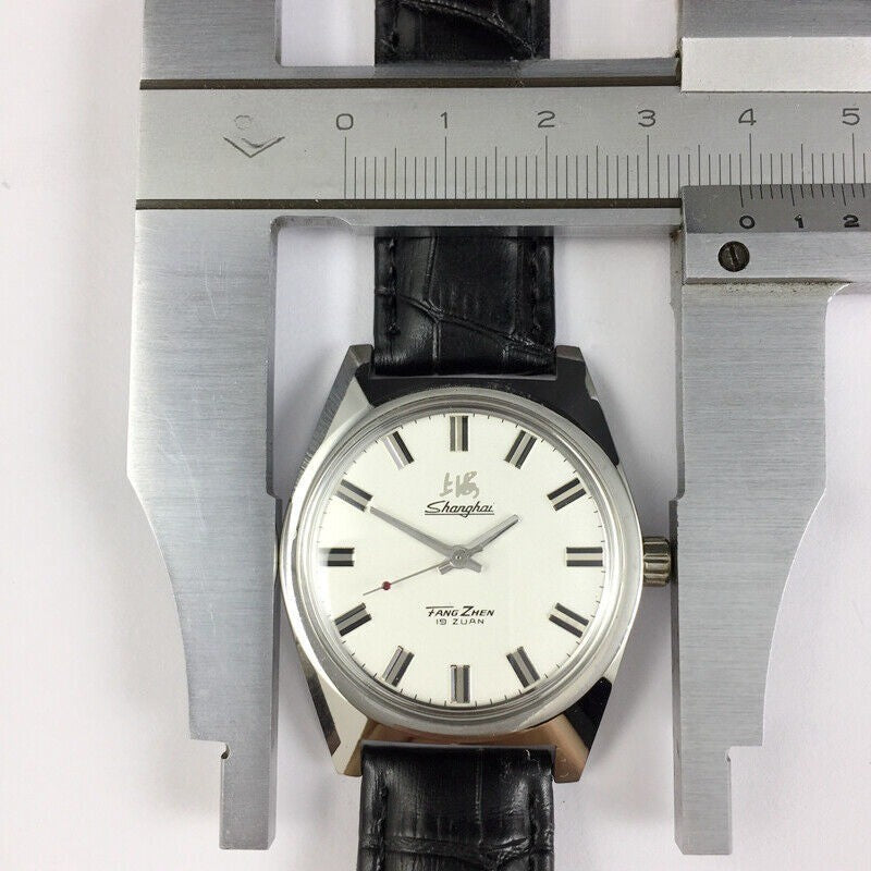 New Vintage Shanghai Watch Factory 38mm Manual Wind Mechanical Watch Steel