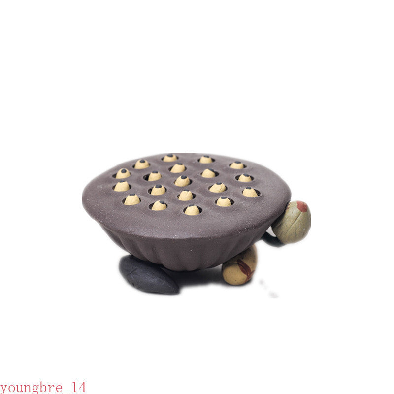 Purple Clay Tea Pet Sculpture Ornaments Desktop Figurine Chinese Zisha Tea Set