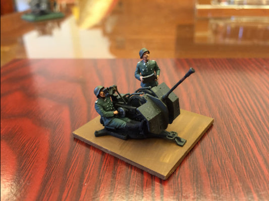 1/72 World War II German Air Defense Artillery+2Pcs Artillery Soldier Model