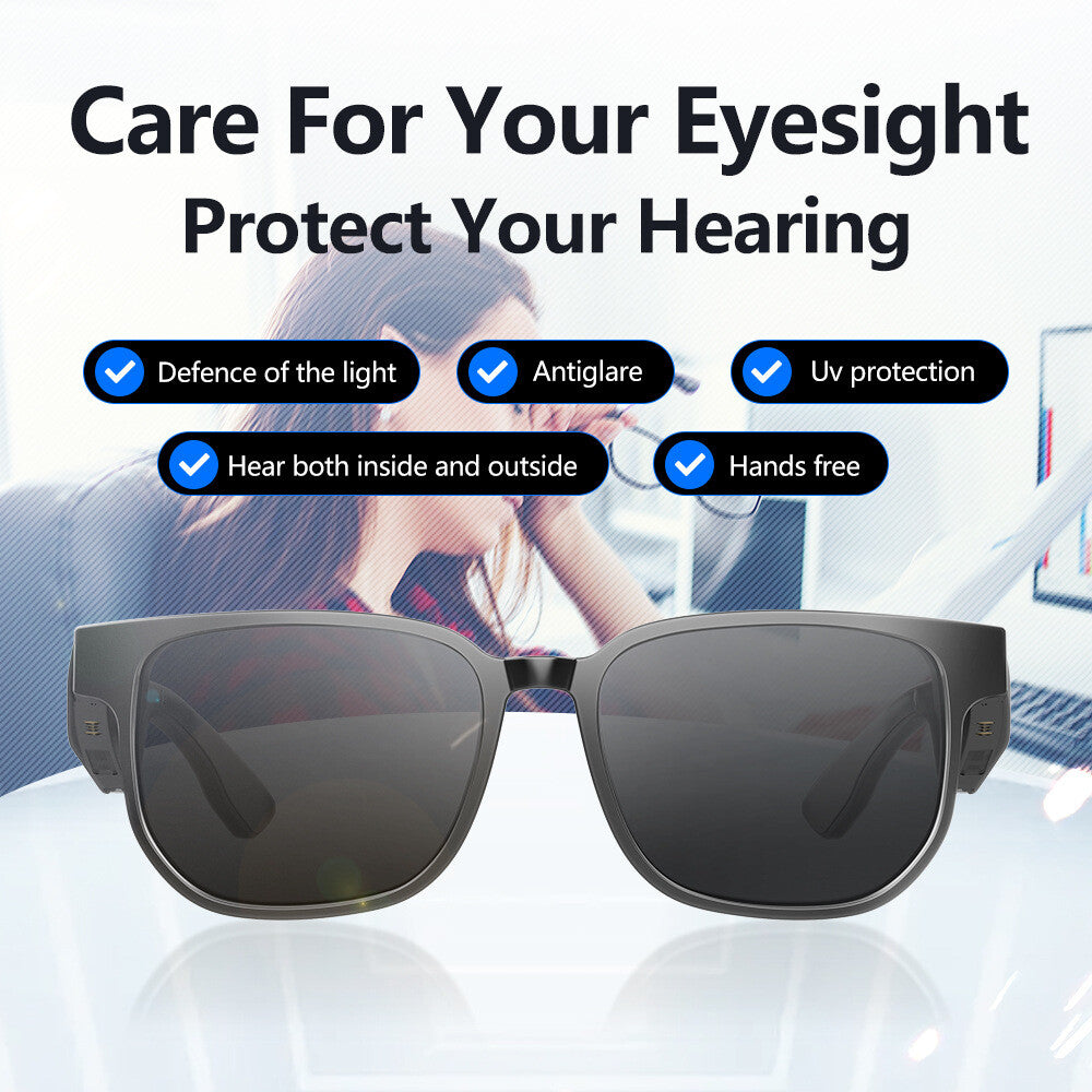 Smart Glasses Headset Wireless Bluetooth Sunglasses Outdoor Sport Music Call