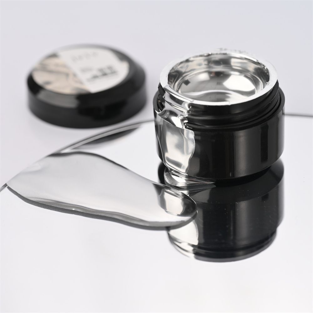 Gel Nail Polish 8ml Metallic Painted Silver Chrome 3D Metal Liquid Mirror Effect