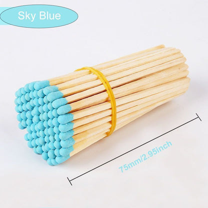 Matches 80Pcs Wood Various Size Colorful Match-Head Safety Lighting Candles Tool