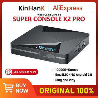 Super Console X2 Pro Game Box Retro Video Game Console TV Box 100000 Video Games