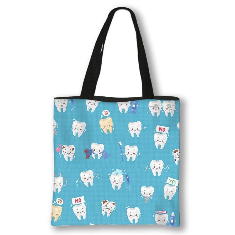 Handbag Casual Tote Bag Shoulder Purse Travelling Storage Pouch Polyester Print