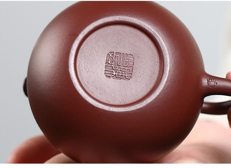 Handmade Tea Pot Marked Dragon Egg Pot Yixing Zisha Purple Clay Kungfu Tea Pots