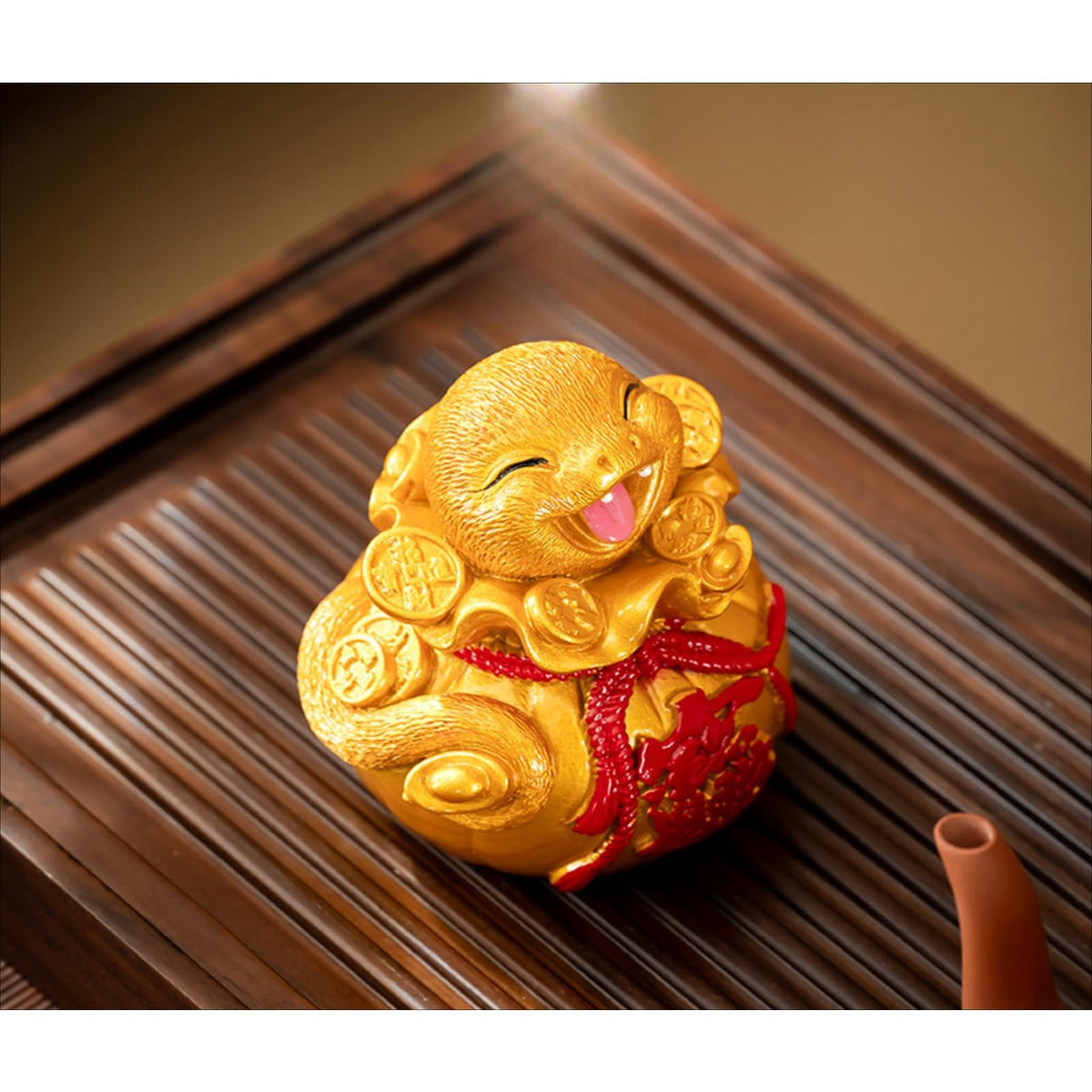 Money Bag Snake Color Change Resin Tea Pet 7.6cm Tea Set Decoration Tea Play