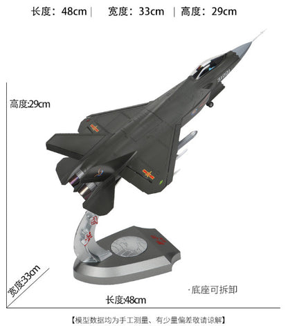 1:32 48CM China J-31 Fighter Jet Plane Airplane Diecast Military Aircraft Model