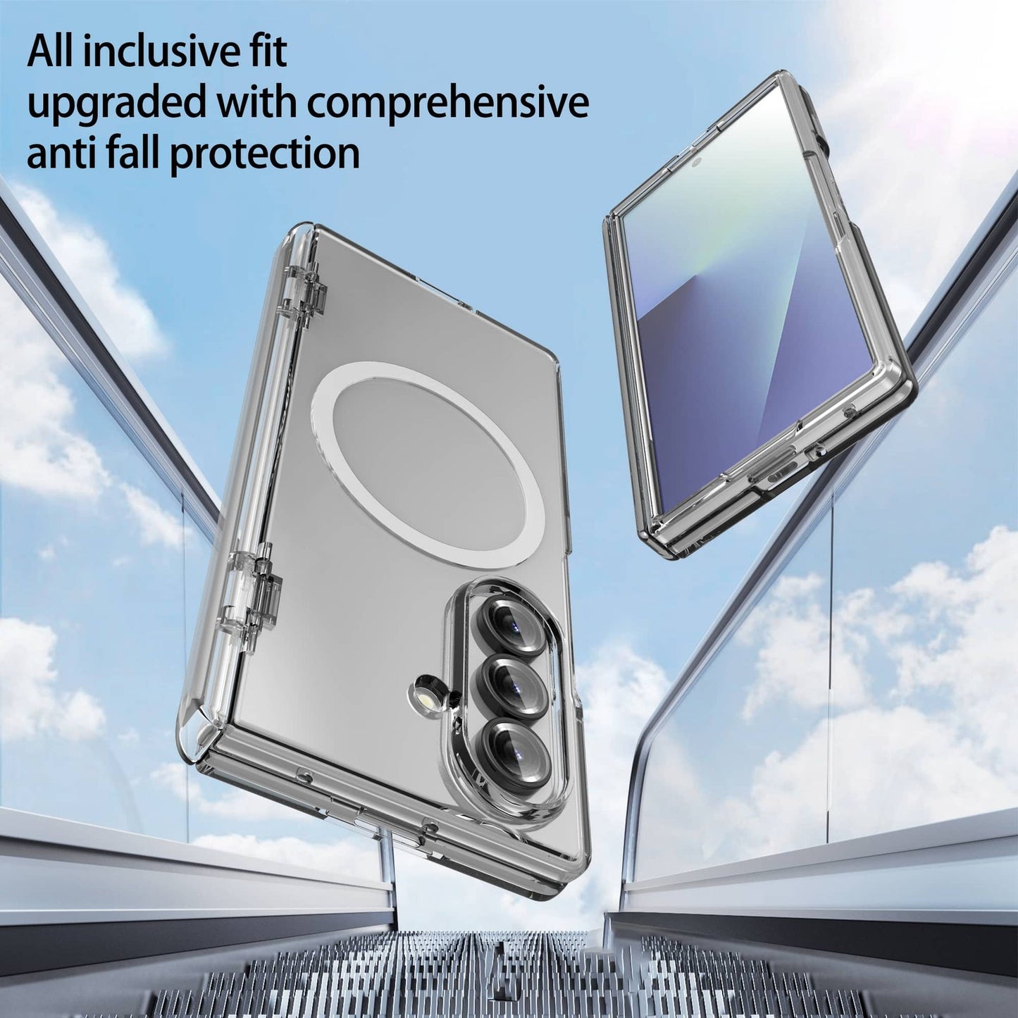 For Samsung Galaxy Z Fold 7 Magnetic Case Shockproof Hinge & Screen Protector