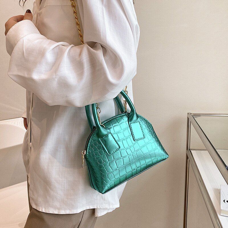 Pattern Synthetic Leather Crossbody Bag Shoulder Handbag Small Shell 20X15X6 CM