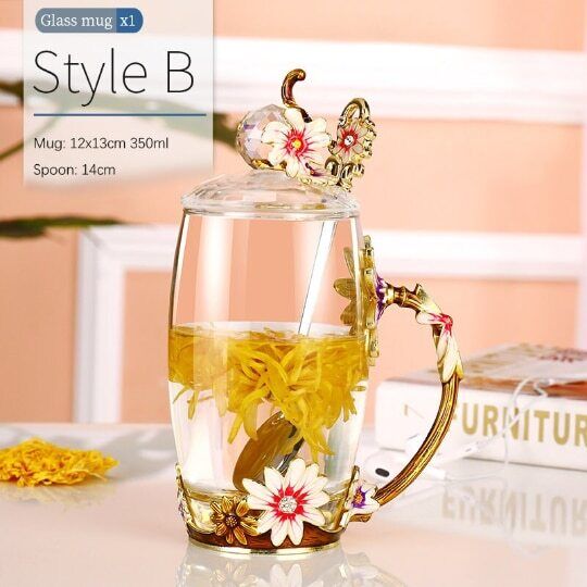 Creative Enamel Juice Cup | Thermos Glass Coffee Mug With Lid
