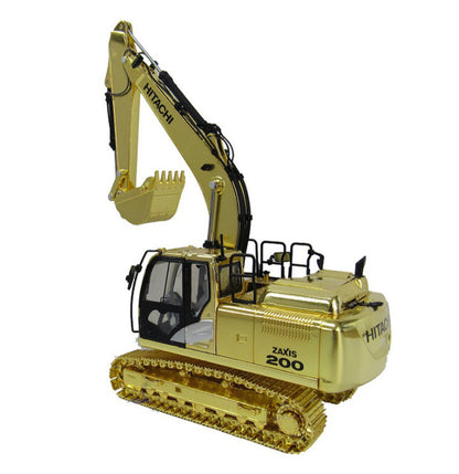 1:50 ZAXIS200-6 Excavator Construction Machine Equipment Diecast Model Gold